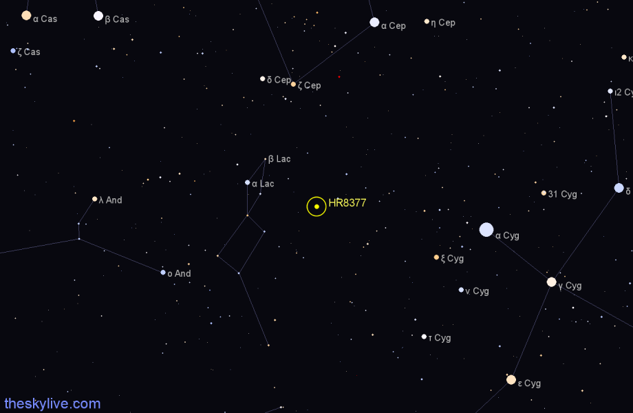 Finder chart HR8377 star