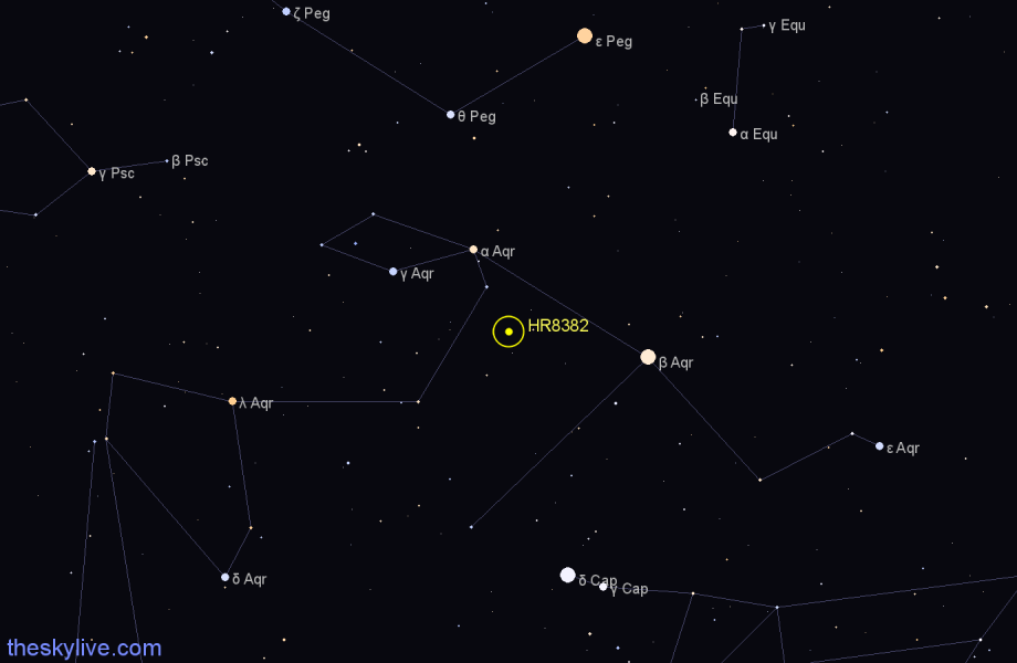Finder chart HR8382 star