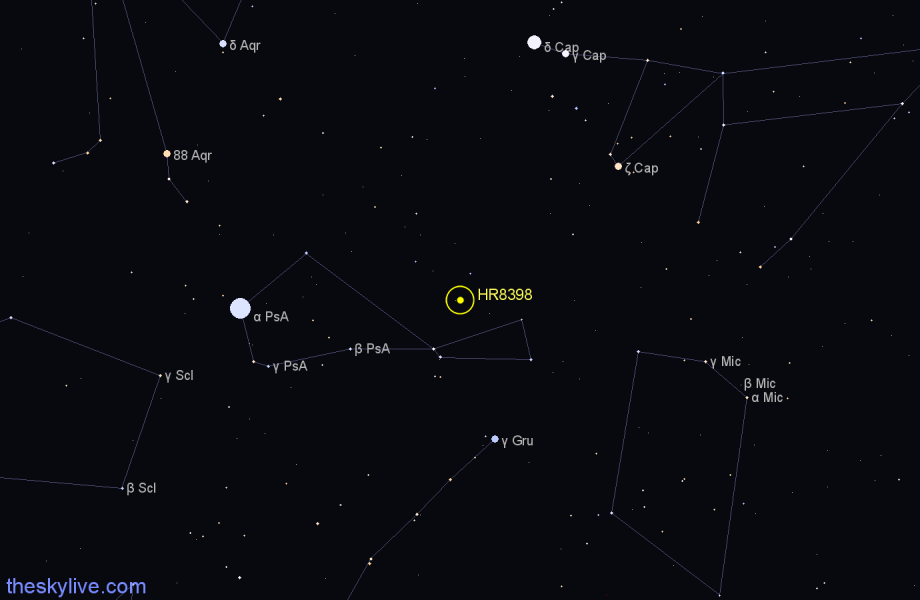 Finder chart HR8398 star