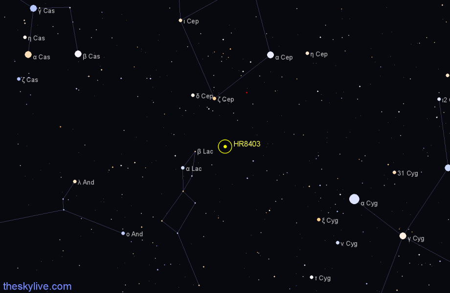 Finder chart HR8403 star