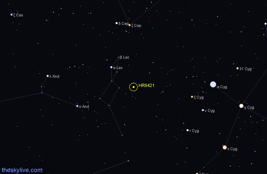 Finder chart HR8421 star