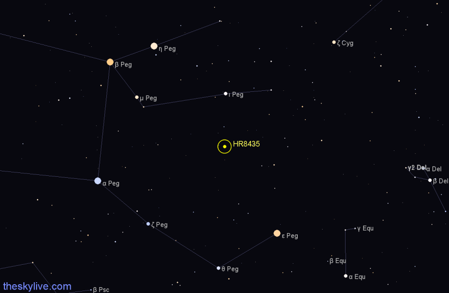 Finder chart HR8435 star