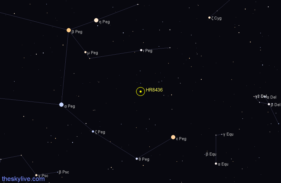 Finder chart HR8436 star