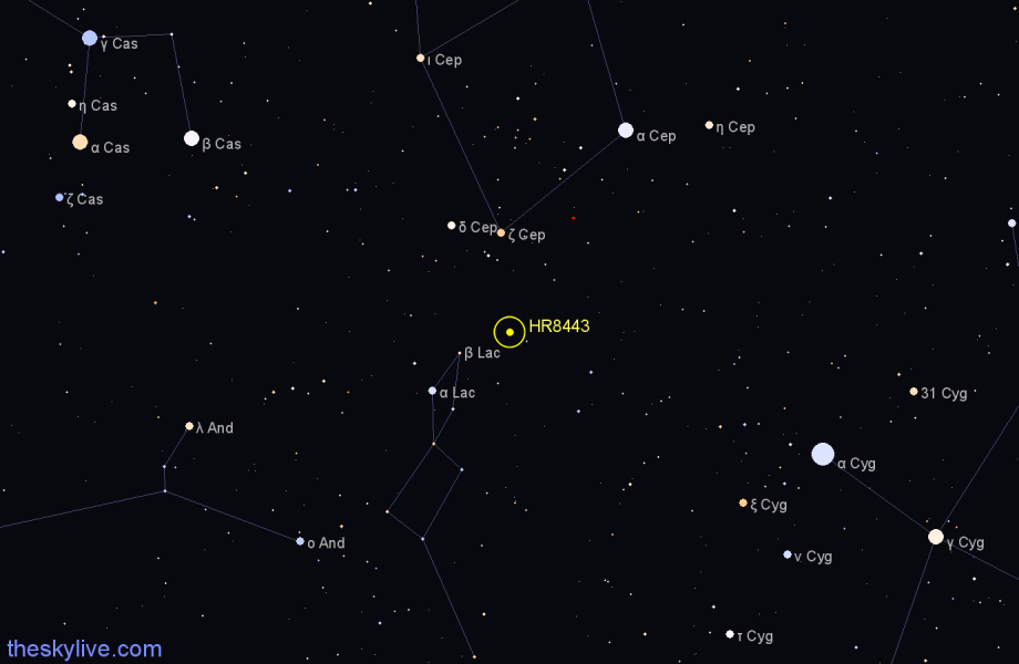 Finder chart HR8443 star