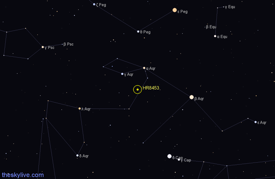 Finder chart HR8453 star