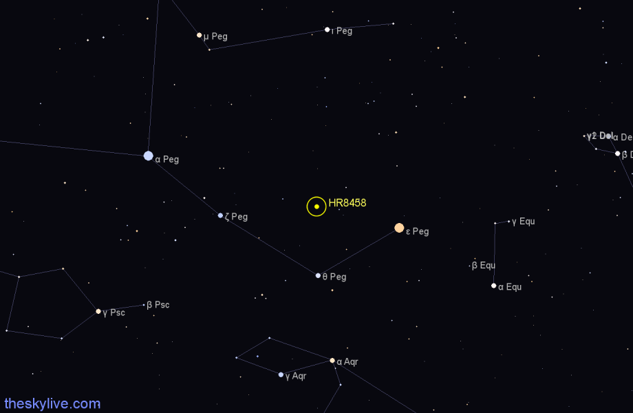 Finder chart HR8458 star