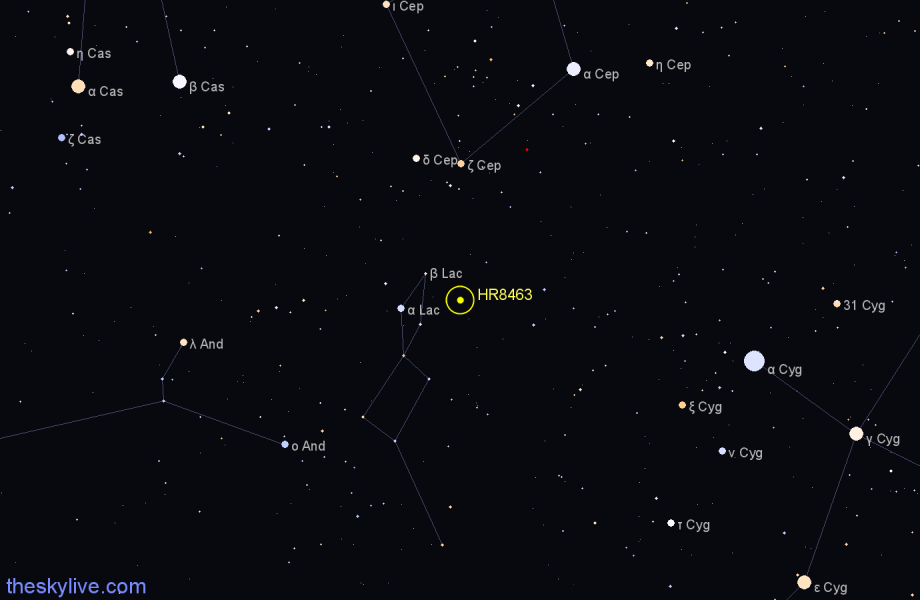 Finder chart HR8463 star