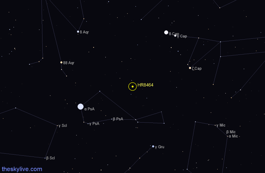 Finder chart HR8464 star