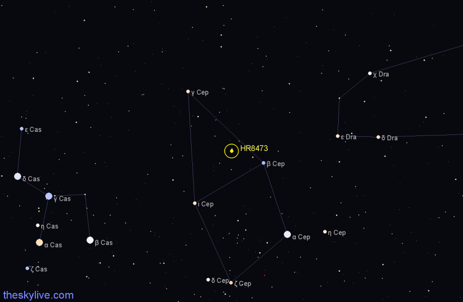 Finder chart HR8473 star