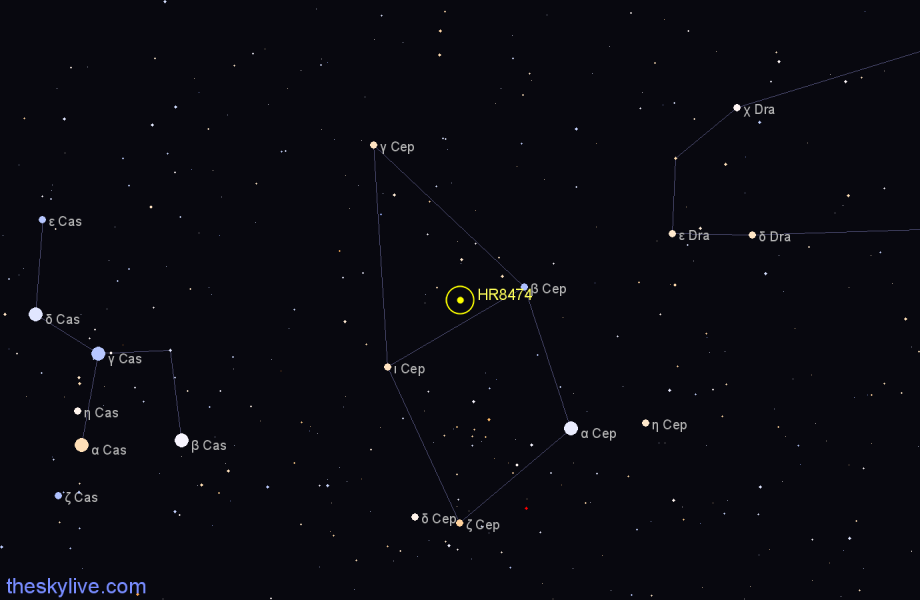 Finder chart HR8474 star