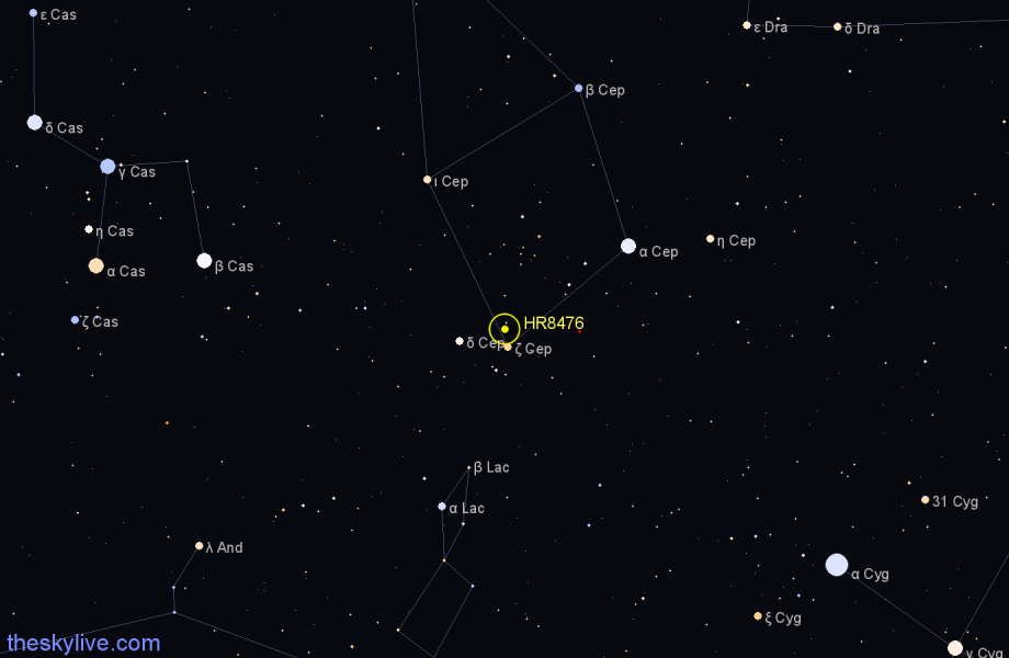 Finder chart HR8476 star