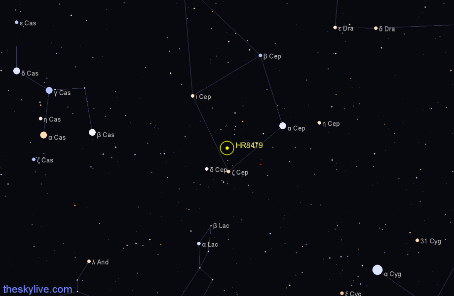 Finder chart HR8479 star