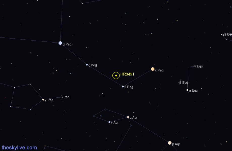 Finder chart HR8491 star