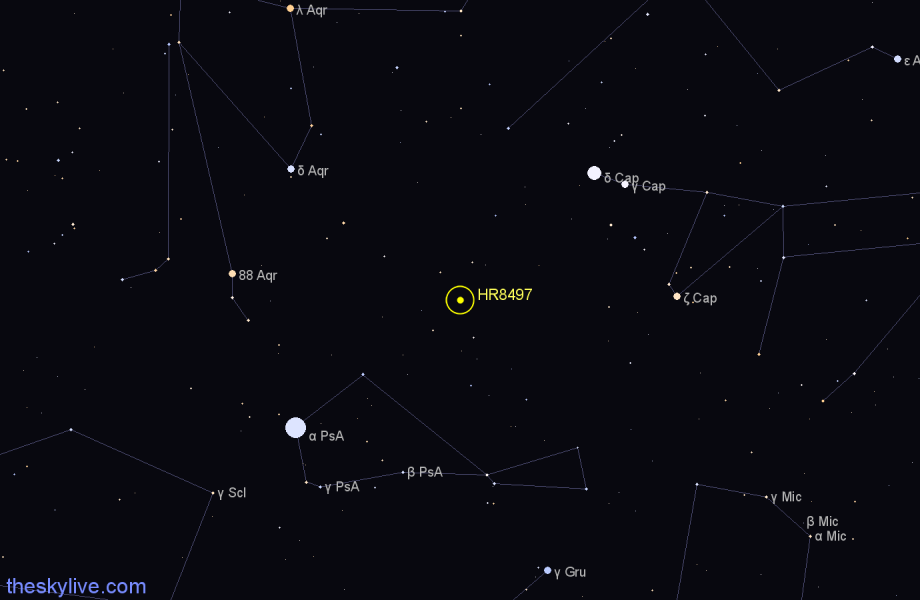 Finder chart HR8497 star