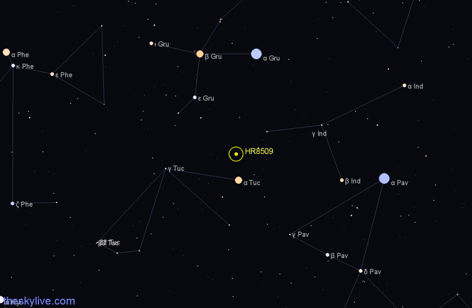 Finder chart HR8509 star