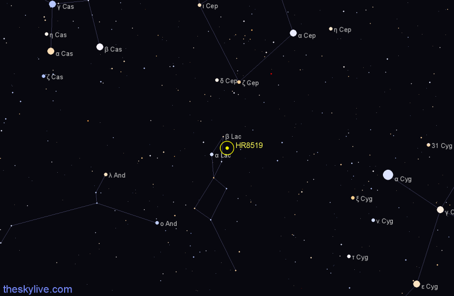Finder chart HR8519 star