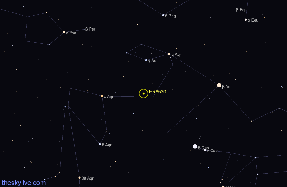 Finder chart HR8530 star