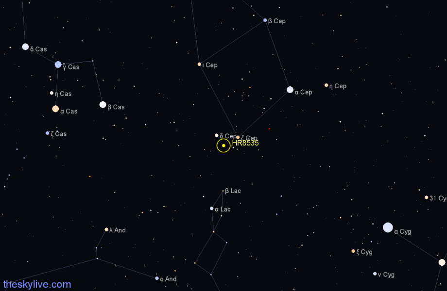Finder chart HR8535 star
