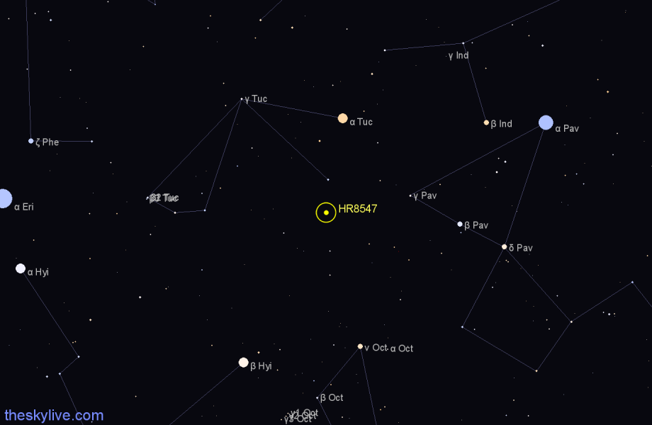 Finder chart HR8547 star