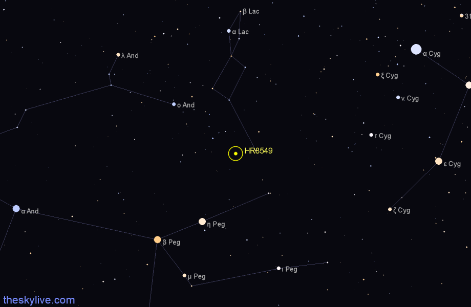 Finder chart HR8549 star