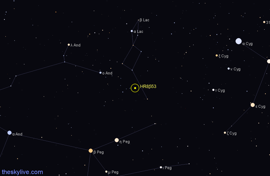 Finder chart HR8553 star