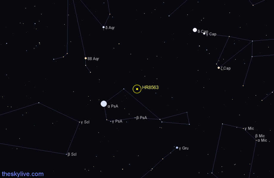 Finder chart HR8563 star