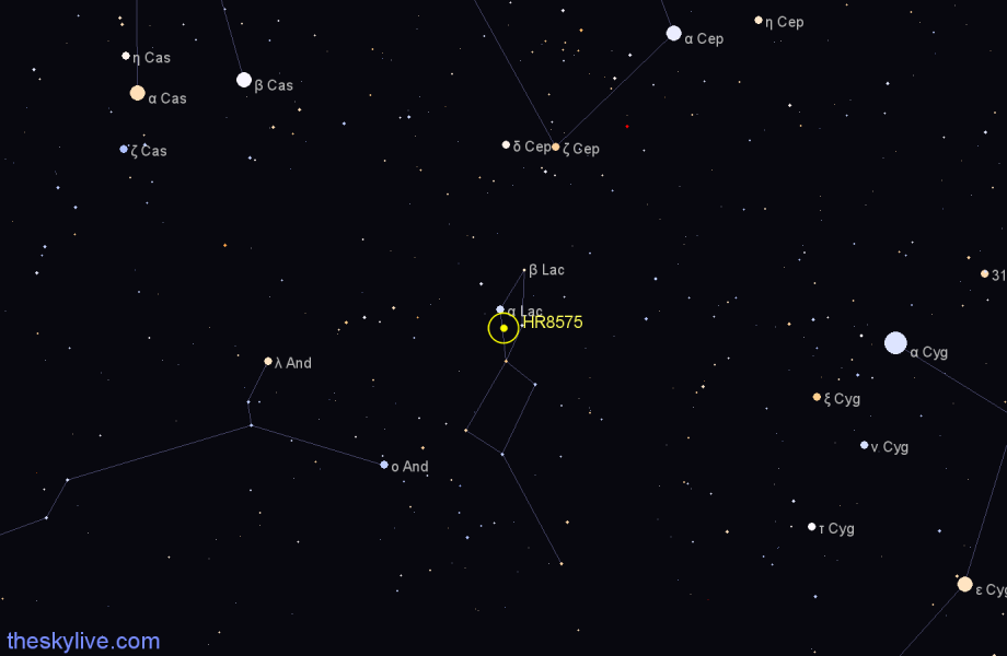 Finder chart HR8575 star