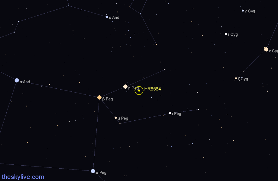 Finder chart HR8584 star