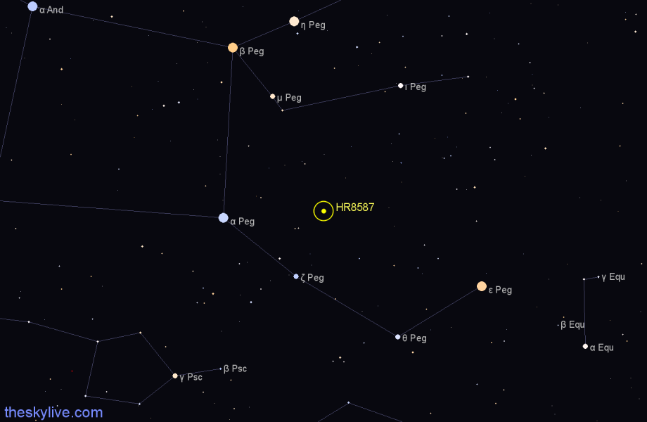 Finder chart HR8587 star