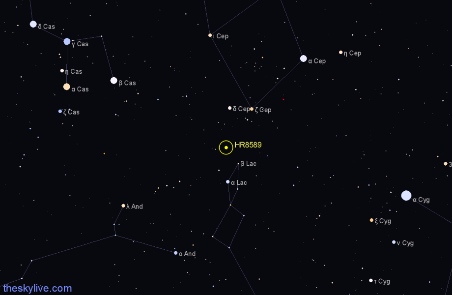 Finder chart HR8589 star