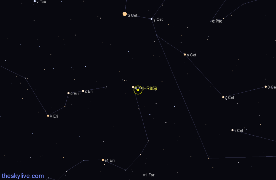 Finder chart HR859 star