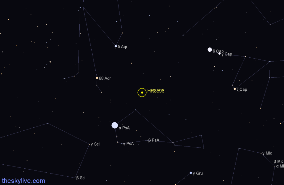 Finder chart HR8596 star