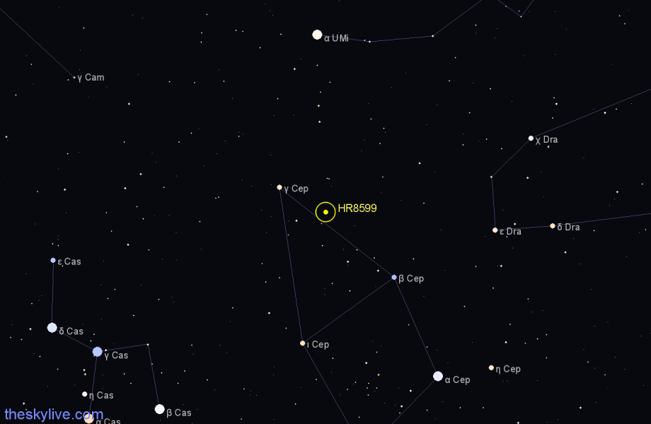 Finder chart HR8599 star