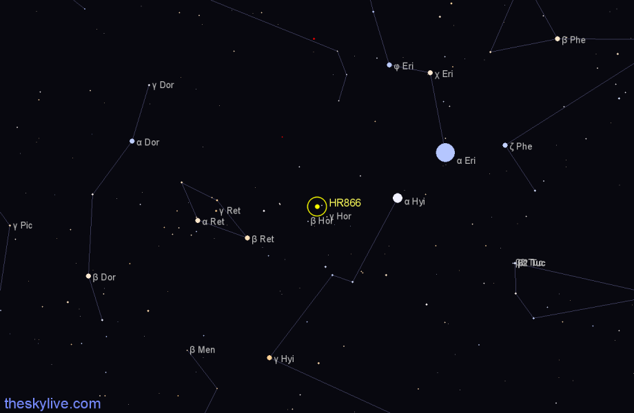 Finder chart HR866 star