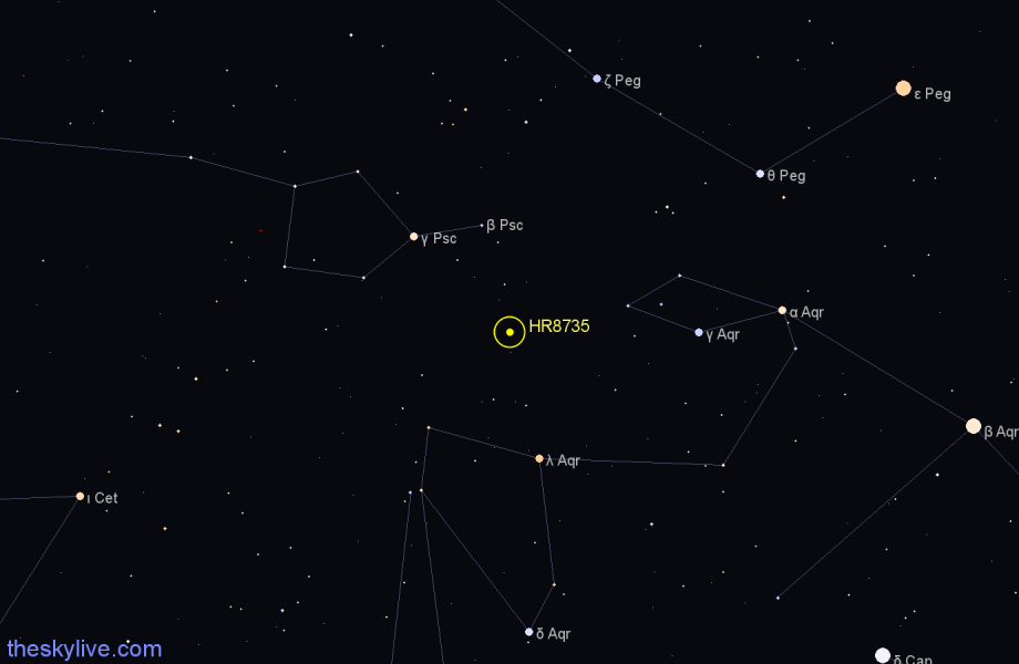 Finder chart HR8735 star