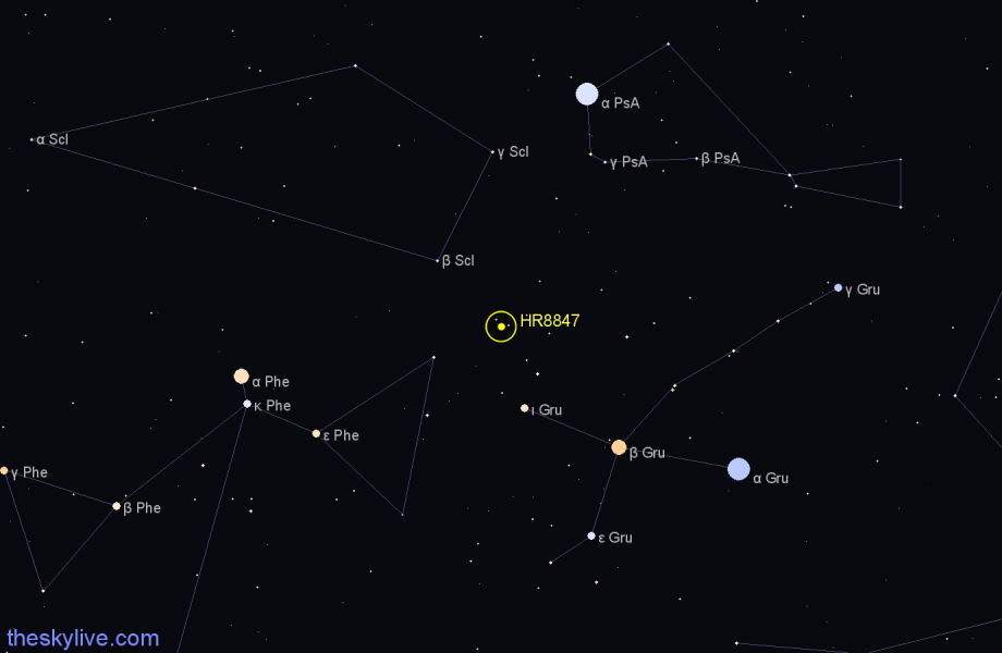 Finder chart HR8847 star