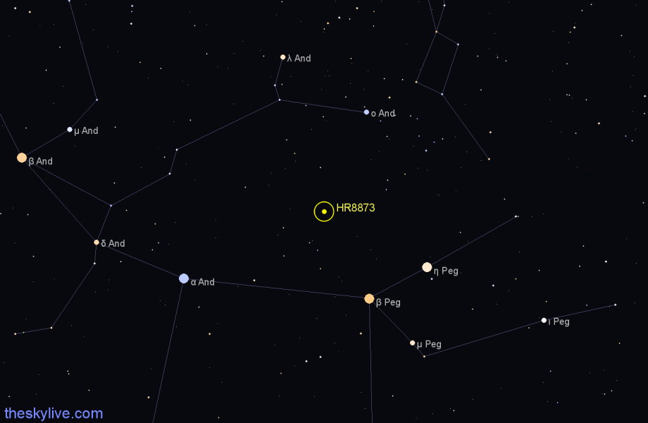 Finder chart HR8873 star