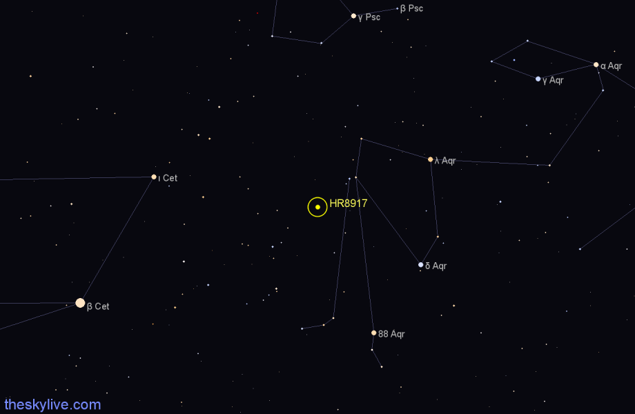 Finder chart HR8917 star