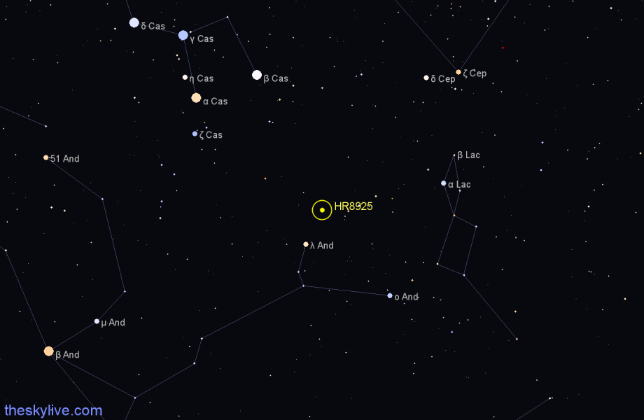 Finder chart HR8925 star