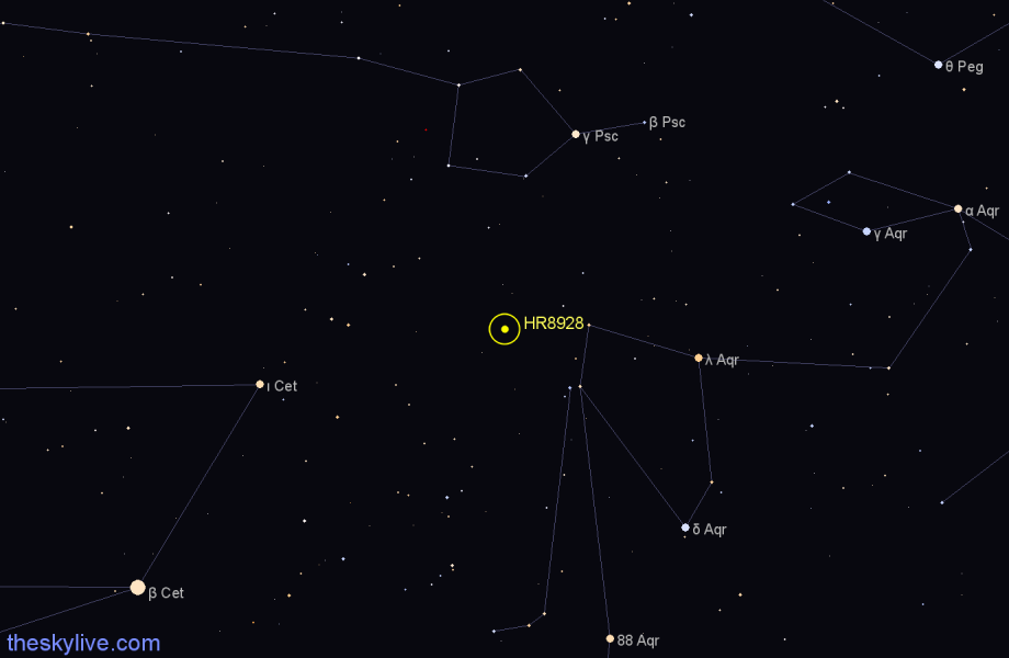Finder chart HR8928 star