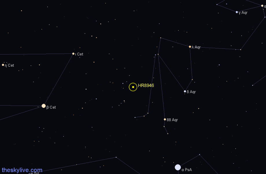 Finder chart HR8946 star