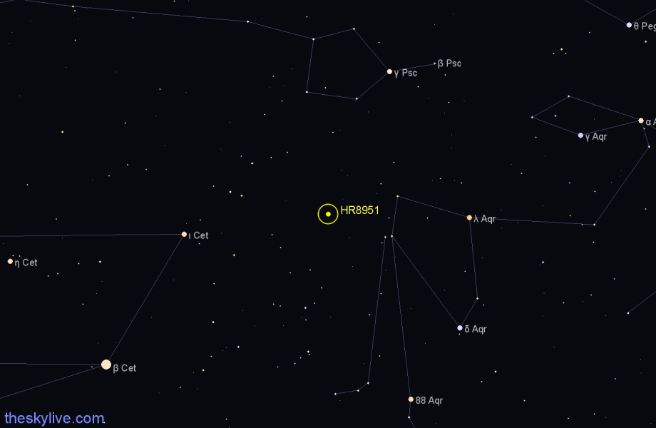 Finder chart HR8951 star