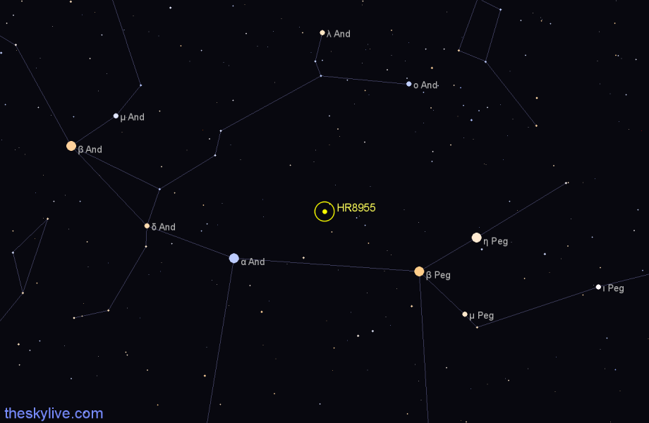Finder chart HR8955 star