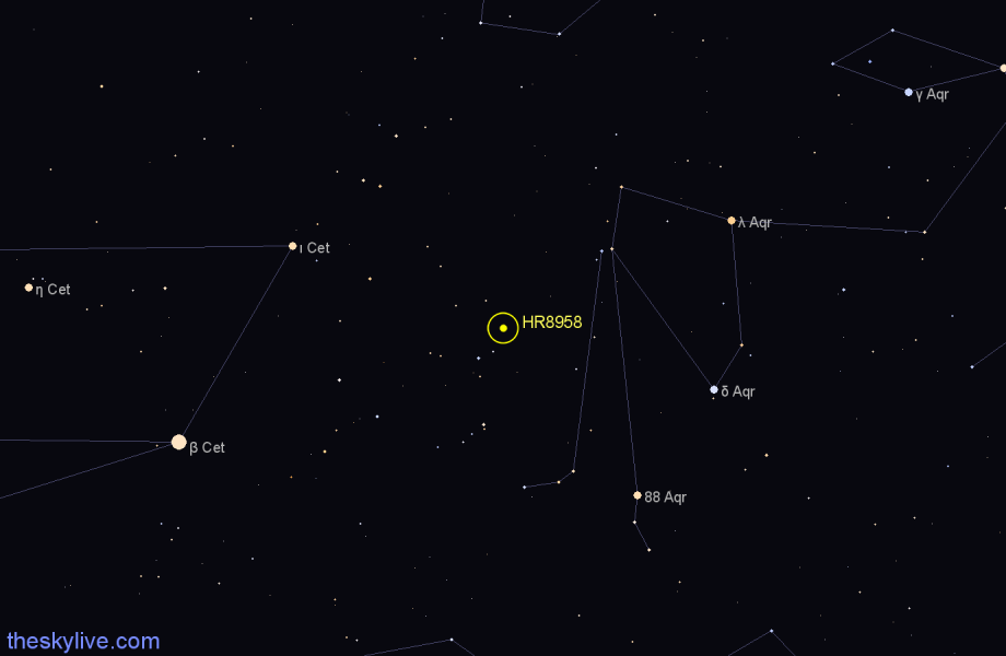 Finder chart HR8958 star