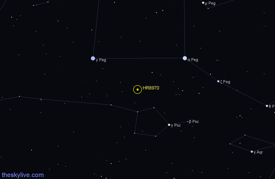 Finder chart HR8970 star