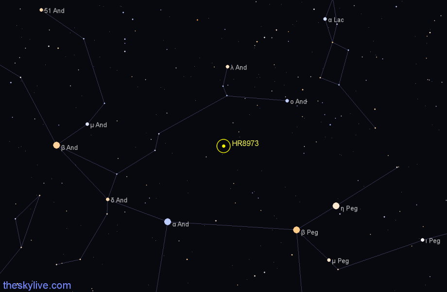 Finder chart HR8973 star