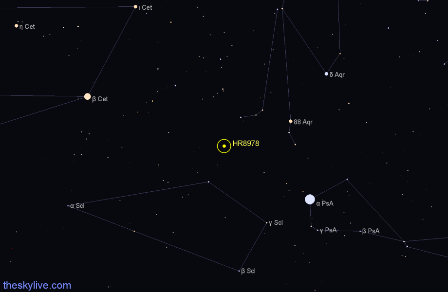Finder chart HR8978 star