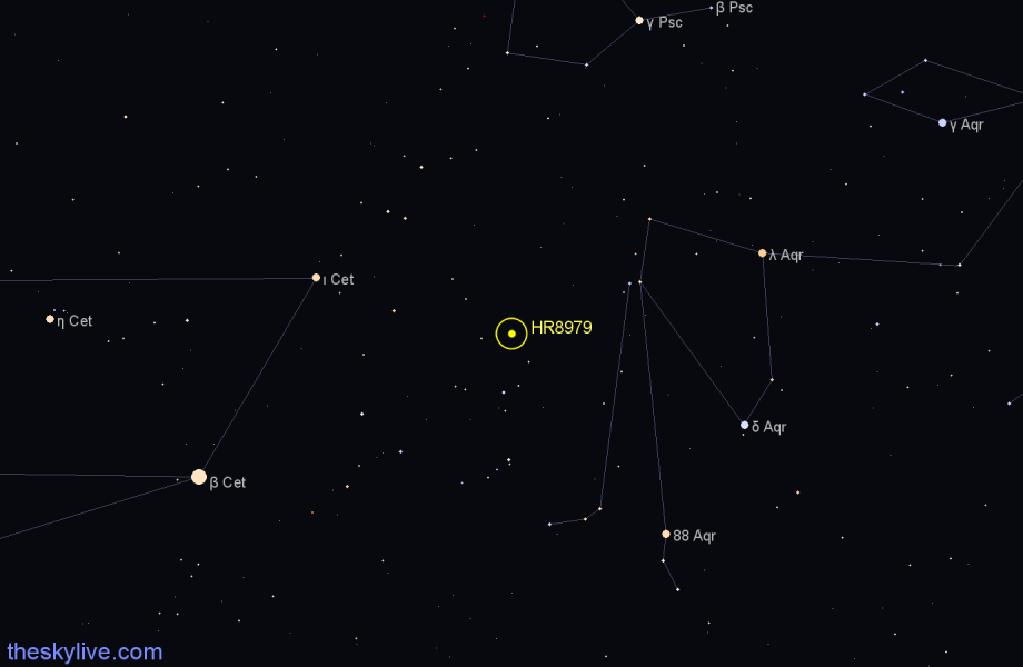 Finder chart HR8979 star