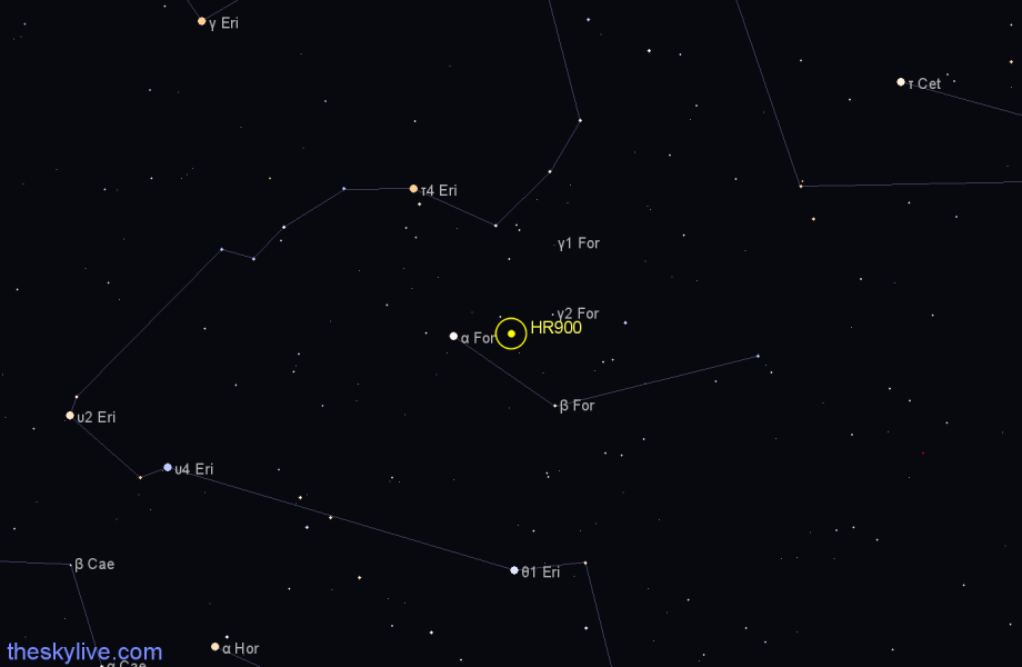 Finder chart HR900 star