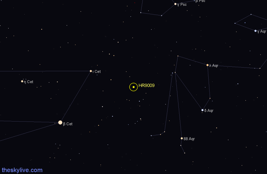Finder chart HR9009 star